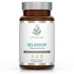 Front image of bottle of Cytoplan Selenium supplement, 60 tablets.